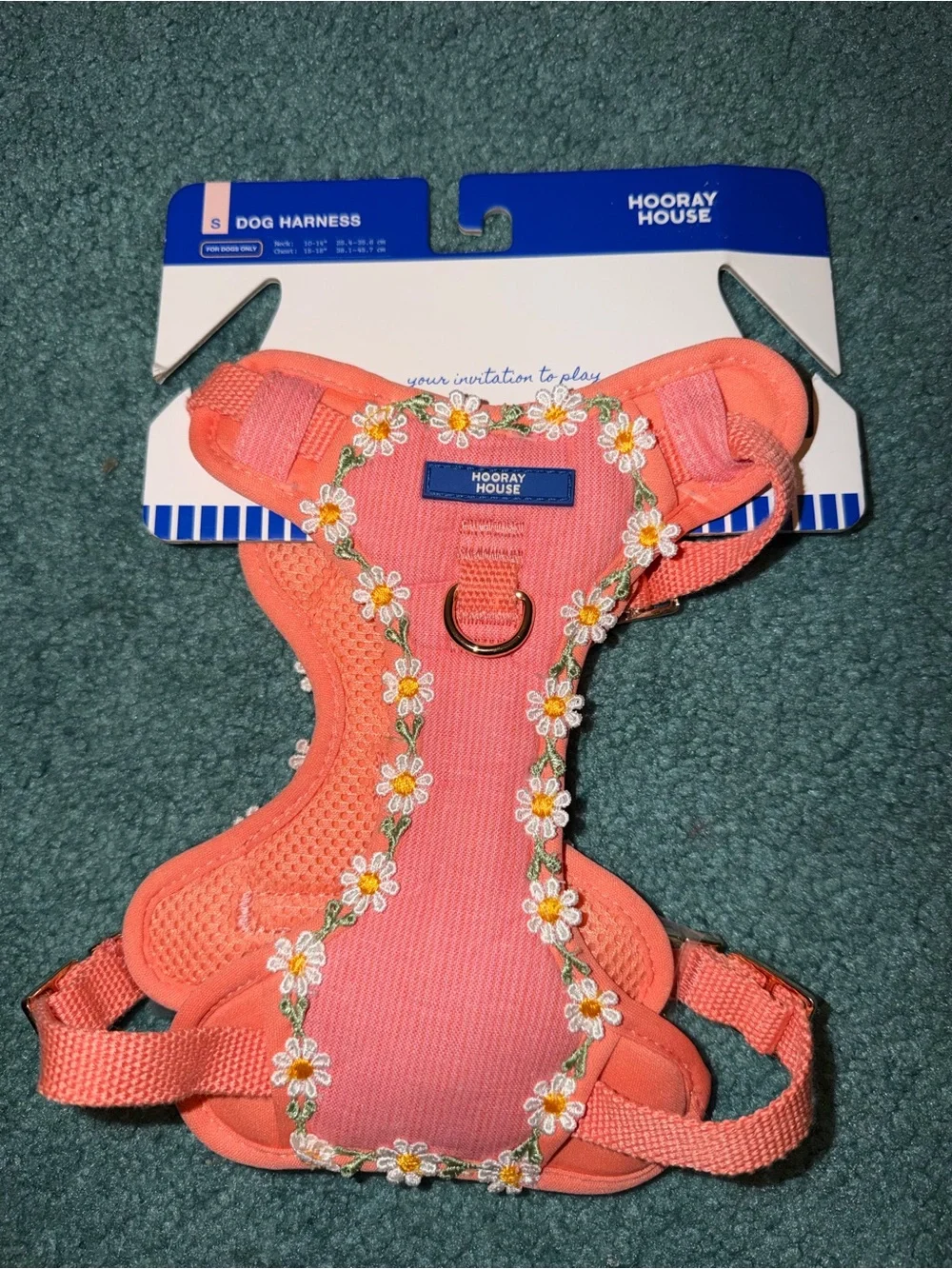 Hooray House Coral Dog Harness!